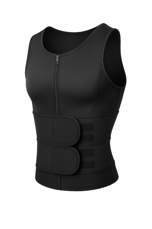 ThermoFit Pro - Débardeur de Sudation Homme avec Ceinture Gainante